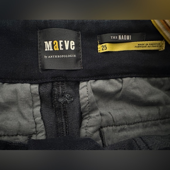 NWT Maeve Anthropologie Size 25 The Naomi High-Rise Wide-Leg Jeans Dark Wash - Picture 6 of 7